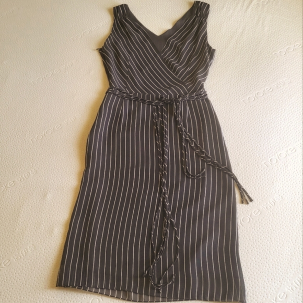 Women's Sleeveless Wrap Dress Brown XS